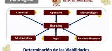 Viabilidad, Administración, Operación, Legal, Recursos Humanos, Financiera.