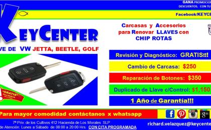 LLAVES CON CHIP VW JETTA, CARCASAS Y ACCESORIOS, REPARACIÓN DE CONTROL REMOTO