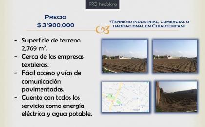 Terreno en venta en Chuautempan, Tlaxcala