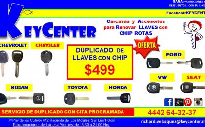 DUPLICADO DE LLAVE CON CHIP AUTOMOTRIZ REFACCIONES ELECTRICO AUTOLAVADO MECÁNICO