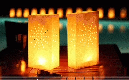 Luminarias, Bolsitas de luz, iluminacion para bodas, decoracion para bodas.