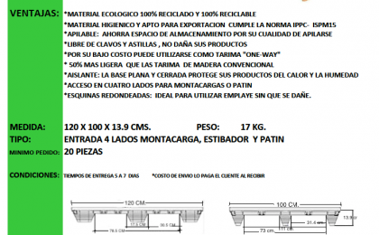 Tarima ecologica