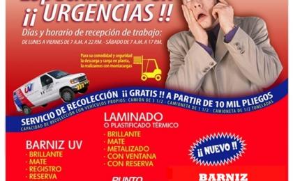 BARNIZ U.V., LAMINADO TÉRMICO, BARNIZ TERMOSELLANTE