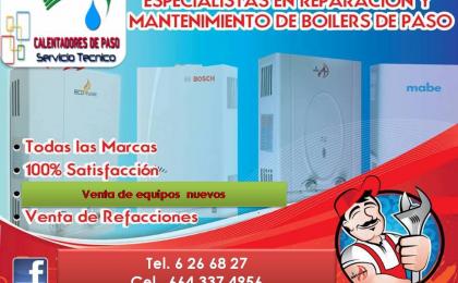 servicio tecnico  de reparacion de boilers calentadores de paso bosch  tijuana