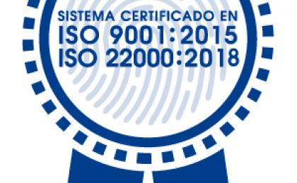 CERTIFICACIONES ISO 9001, 22000 y Kosher