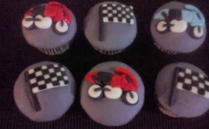 Cupcakes motocicleta