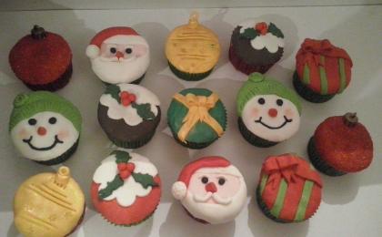 Cupcakes navideños