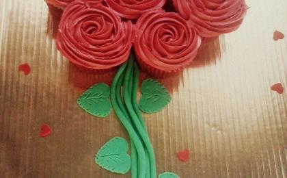 Cupcakes ramo de rosas