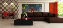 Decoración de interiores, pisos de cerámica