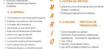 Temario  Curso Calidad en el Servicio Hostelería y Restaurante
