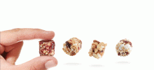 Snacks en forma de cubitos