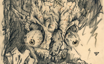 Ilustración clásica, texturización y diseño macábro.