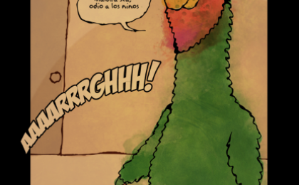 cómic sesame street, bizarre illustration