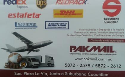 Cerca junto Suburbano Cuautitlán paqueteria mensajeria
