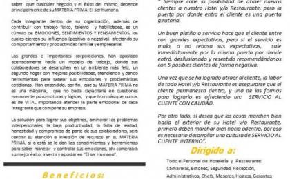 Temario Calidad en el Servicio