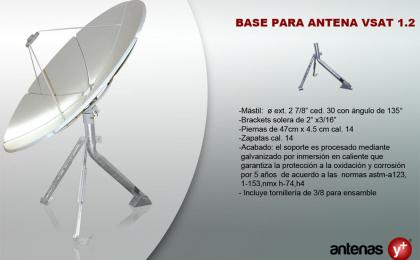 antenas, base para antenas, trípode para antenas, vsat, antenas galvanizadas