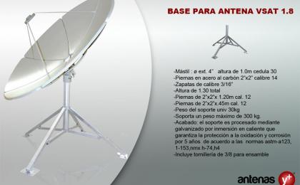 antenas, base para antenas, trípode para antenas, vsat, antenas galvanizadas,
