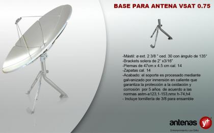 antenas, base para antenas, trípode para antenas, vsat, antenas galvanizadas