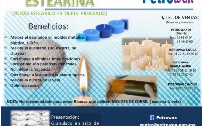 Acido estearico o estearina