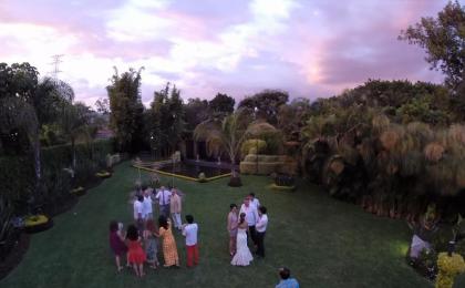 Filmación aérea boda